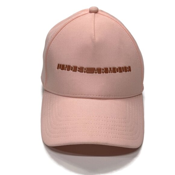Under Armour Defiant Hat Cap Womens Pink Spellout Strapback Adjustable Classic - Picture 2 of 12